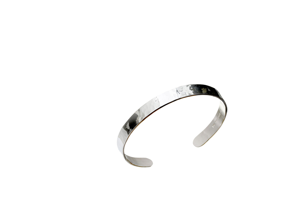 Small Hammered Silver Bracelet